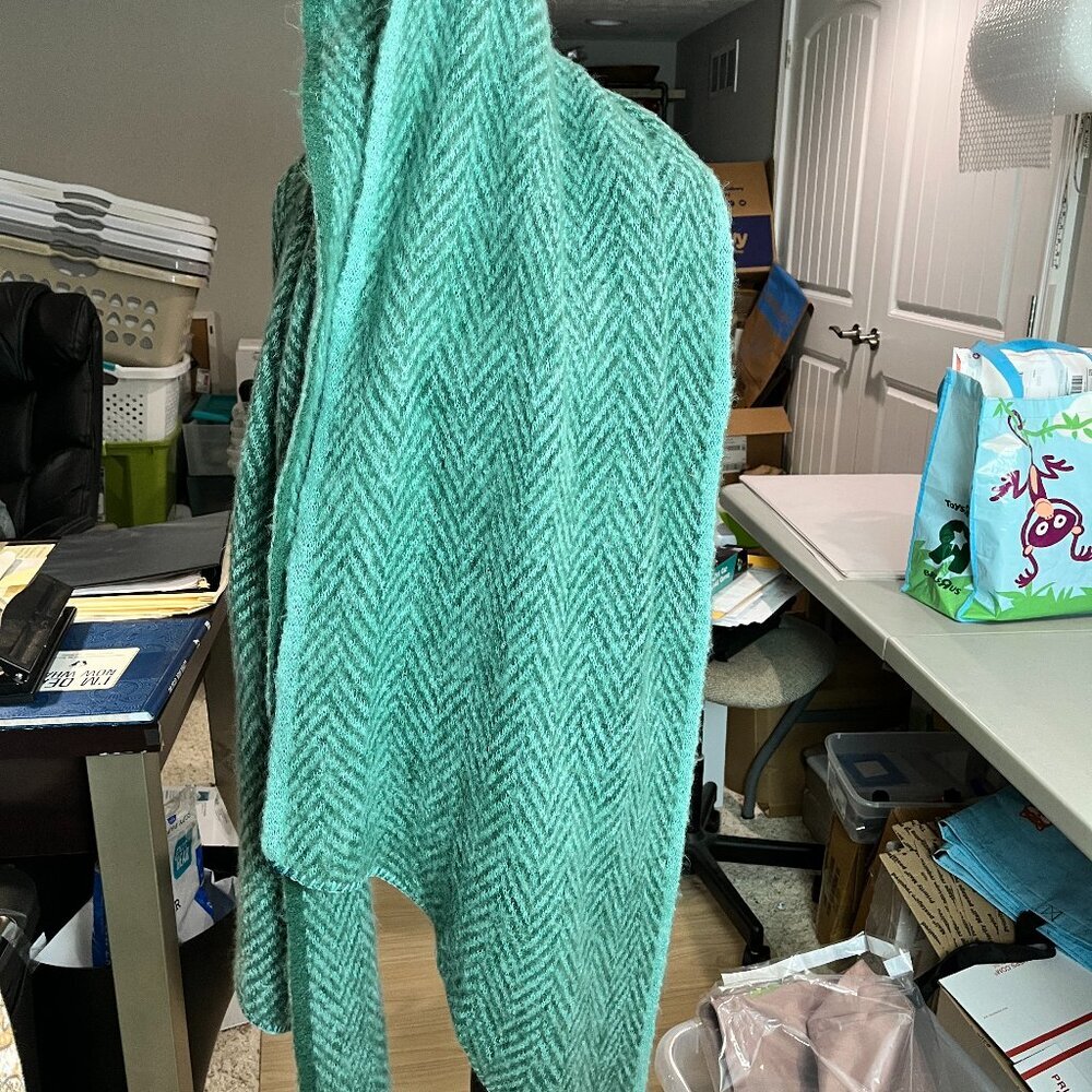 Large Free People Green Scarf, 95" x 20"